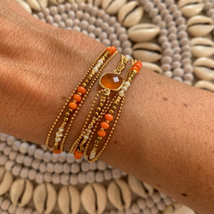 Bracelet Shimla Agate orange