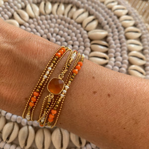 Bracelet Shimla Agate orange