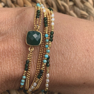 Bracelet  Shimla Agate verte