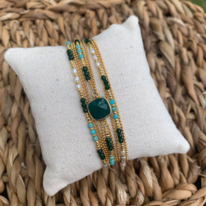 Bracelet  Shimla Agate verte